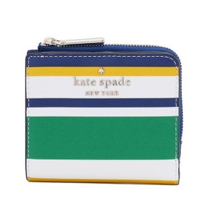 ステイシー マリタイム ストライプ スモール L-ジップ バイフォールド ウォレット