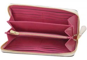 フローラルプリント アコーディオン ジップウォレット