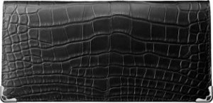 マスト ドゥ カルティエ インターナショナル ウォレット アリゲータースキン ステンレススティール フィニッシュ