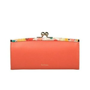 ぺタルプリントトリム がま口 長財布