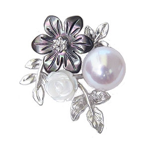 真珠の杜 ブローチ