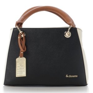 アンドシュエット（& chouette） バイカラーソフトフォルムハンドバッグ S
