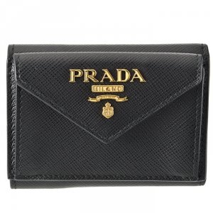 PRADA - 美品 プラダ 財布 三つ折り オーストリッチ レザー 三つ折り