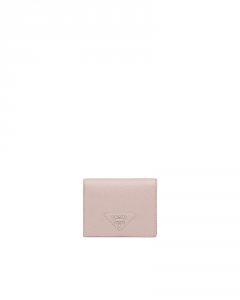 レザー トライアングルロゴ 二つ折り財布