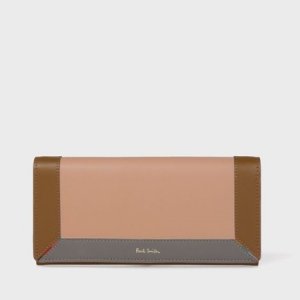 コントラストカラーブロック 長財布