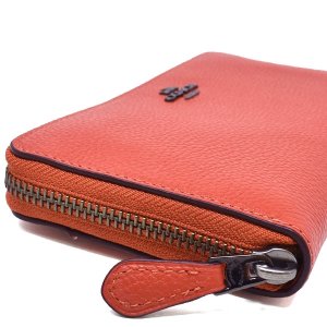 アコーディオン ジップ ウォレット ポリッシュド ペブル レザー