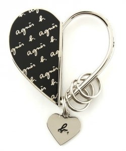 ハートモチーフ ロゴ キーホルダー