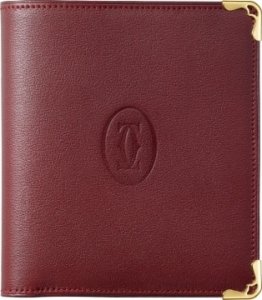 マスト ドゥ カルティエ 二つ折りマルチウォレット ゴールド フィニッシュ