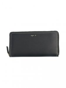 ダブルステッチ ラウンドジップ ロングウォレット