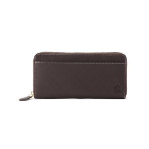 クラシックワンポイント ラウンドファスナー 長財布