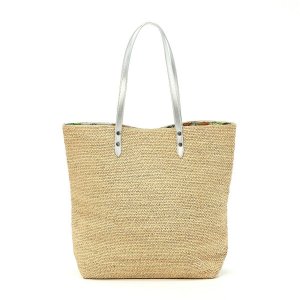 ラフィアこま編みビッグトートバッグ