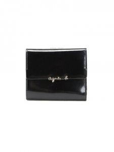 ガラスレザー がま口 ウォレット