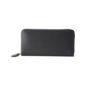 型押しレザー 3方ラウンドファスナー 財布