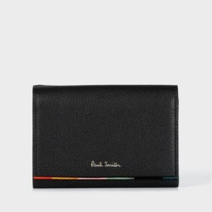 レイヤードストライプ ミニ財布