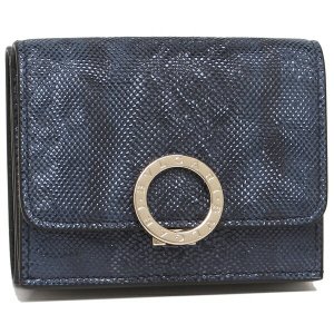 ブルガリ・ブルガリ 三つ折り財布 メタリックカルングスキン