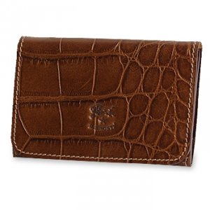 型押しレザー カードケース