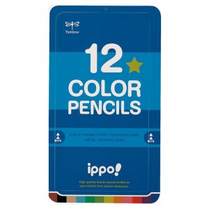 トンボ鉛筆 ippo! スライド缶入色鉛筆