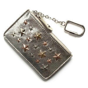 ナンシー マルチメタリックミックス スタースタッズ付き グリッターレザー キ―ケース