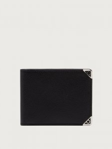 ガンチーニ コーナーメタルロゴ 二つ折り財布