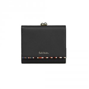 クロスオーバーストライプトリム 三つ折り財布