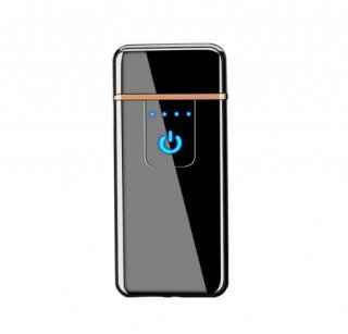 Korek Api Elektrik Fingerprint Touch Sensor LED Screen Unik Kreatif Sensor Sentuh Tahan Angin USB