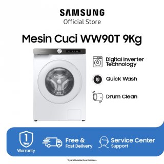 Samsung Mesin Cuci Front Loading 9 Kg dengan Ecobubble WW90T504DTT/SE