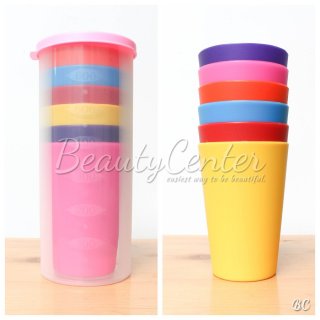 Gelas Plastik Set / Warna Warni / Isi 6 Gelas
