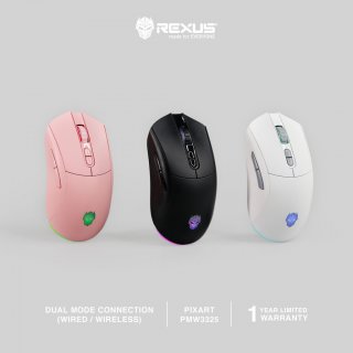 21. Rexus Mouse Wireless Gaming Arka 107 Dual Connection, Responsif dan Nyaman Digenggam
