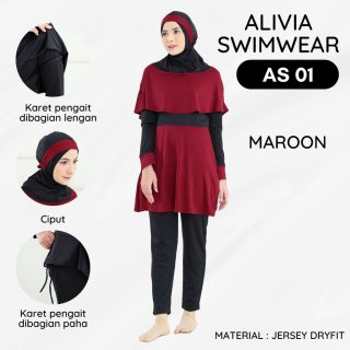 26. Alivia Swimwear AS01, Baju Renang Muslimah untuk Menjaga Penampilan Syar'i