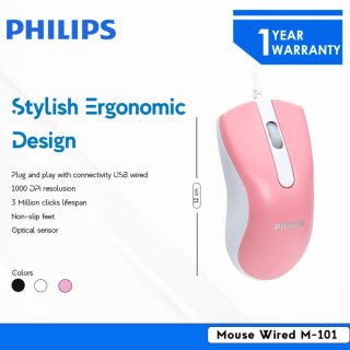 Philips Mouse Wired M101 Pink