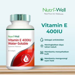 Nutriwell Vitamin E 400 IU Water Soluble (30 Softgel)