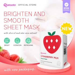 Masker Qiansoto Strawberry Milk Sheet Mask