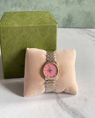 Gucci watch G timeless YA1265030 in Pink gold 29mm authentic