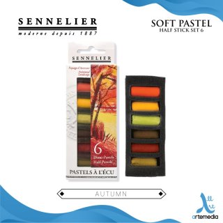 Sennelier Soft Pastel Half Stick Set 6 Dry Crayon 