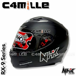 HELM NHK RX 9 SOLID HITAM DOFF FULL FACE RX9 BLACK DOP