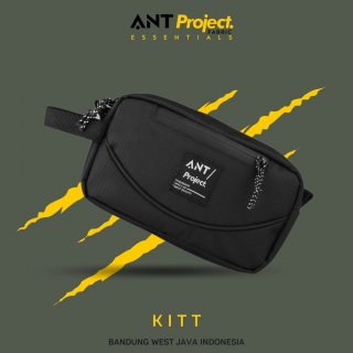 5. ANT PROJECT - Clucth Bag Pria KITT BLACK Waterproof 