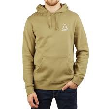 8. HUF - Jaket Dystopia Pullover Hoodie Dried Herb