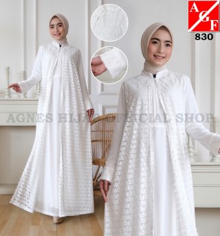 Agnes Baju Gamis Putih