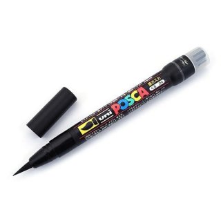 13. Uni Posca Paint Marker PCF350 Black Brush Tip, Aman Tidak Beracun