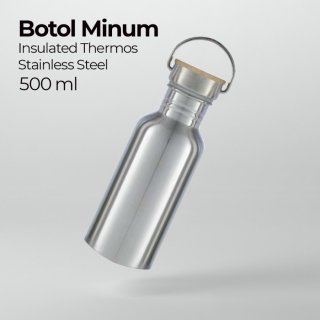 Botol Minum Outdoor Camping Hiking Insulated Thermos Stainless Steel 