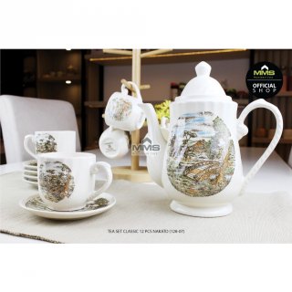 10. MMS Nakato Tea Coffee Set Classic/Teko Teh Set Keramik Motif