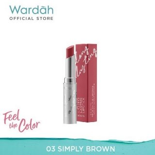 Wardah Long Lasting Lipstick - Simply Brown 