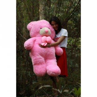 15. Boneka Beruang Teddy Bear Pink Super Jumbo 120 CM