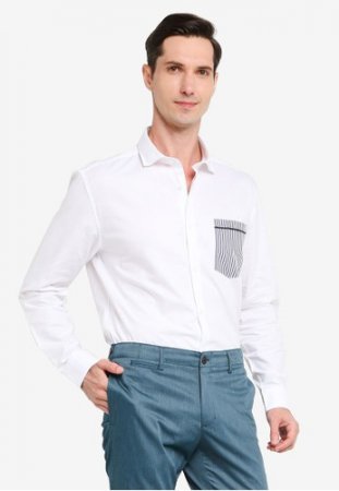 20. G2000 Smart Fit Stripe Pocket Shirt, Pilihan Terbaik Busana Kerja
