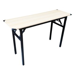 Meja Lipat Kayu Meja Motif Kayu Meja Pelatihan Serbaguna - Putih 120x40
