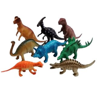 3. Set 8pcs Dinosaurus Karet Besar Mainan Miniatur Dino World, Mengenalkan Aneka Dino dan Jenisnya