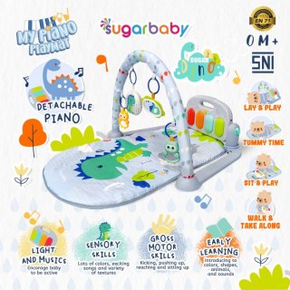 Sugar Baby Piano Playmat Bayi All in 1 Sugarbaby Play Gym Mainan Bayi - Plymt BlueDino