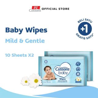 Buy 1 Get 1 - Cussons Baby Wipes Mild & Gentle Tisu Basah [10 Sheet]