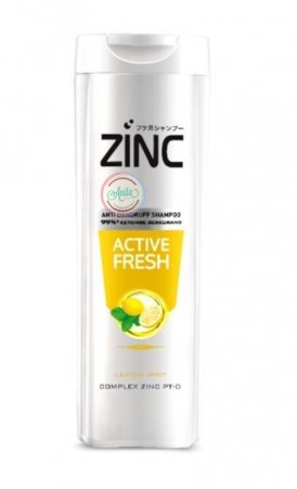 12. Zinc Shampoo Anti Ketombe Active Fresh, Rambut Bebas Ketombe