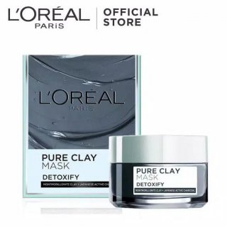 22. L'Oreal Paris Pure Clay Mask Detoxify Skin Care, Kulit Lebih Cerah